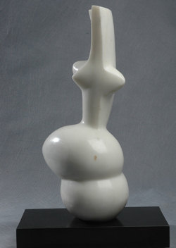 Click here for a larger view and details of "Abstract Marble VI - Woman Form" a white marble sculpture by contemporary Chinese sculptor Zhang Yaxi